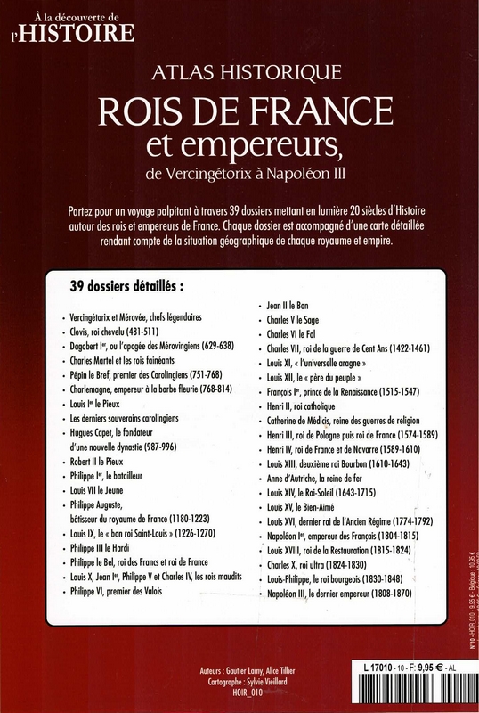 Rois de France et empereurs, de Vercingétorix à Napoléon III