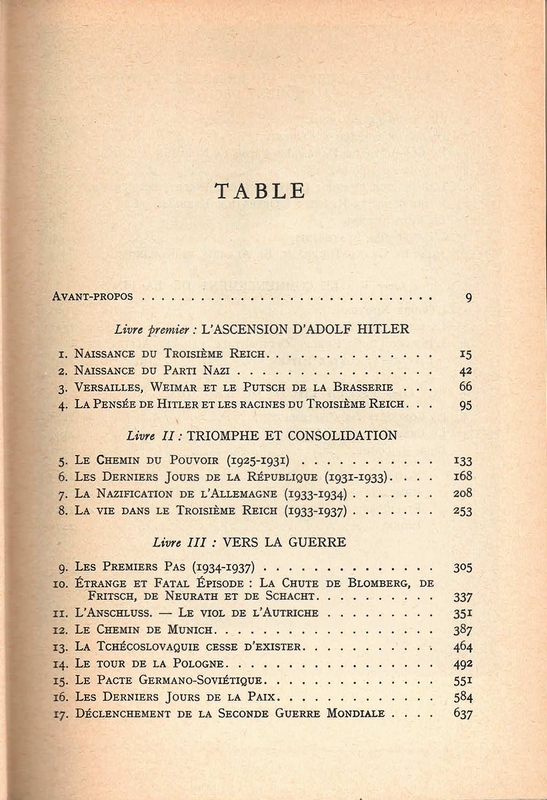 Le troisième Reich des origines à la chute
