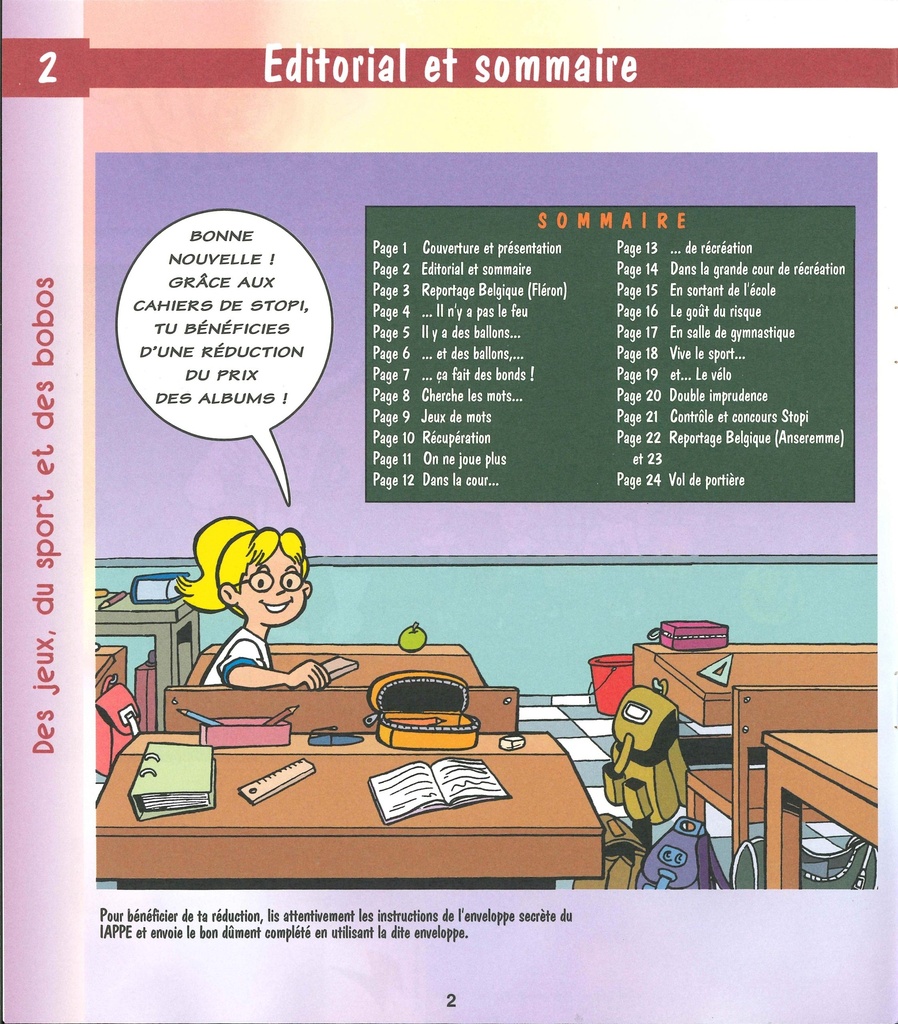 DES JEUX, DU SPORT ET DES BOBOS - Cahier n°3