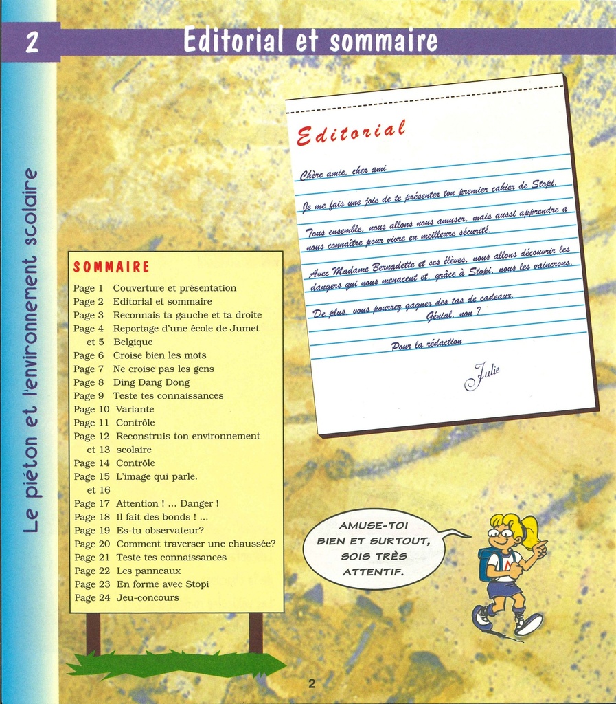 Le piéton et l'environnement scolaire - Cahier n°1