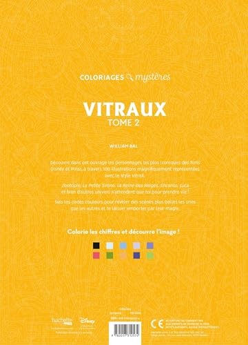 Coloriages mystères Disney - vitraux tome 2