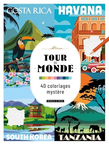 Tour du monde - 40 coloriages mystère