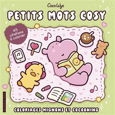 Petits mots cosy - Coco Wyo - coloriages mignons et cocooning - cosy colo