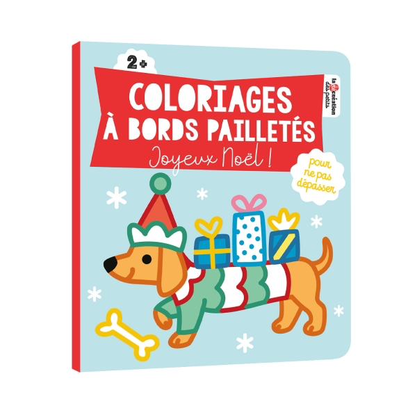 Coloriages à bords paillètes - joyeux Noël !