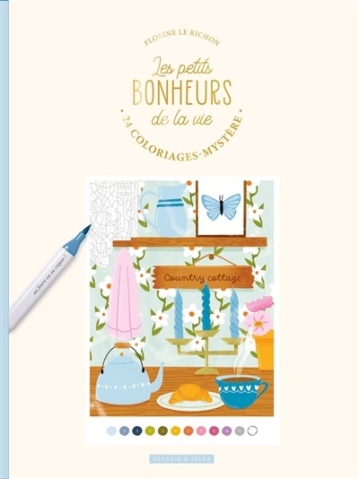 Les petits bonheurs de la vie - coloriage mystère luxe