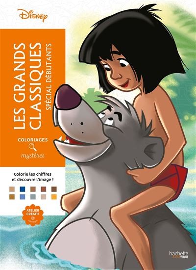 Coloriages mystères Disney - grands classiques spécial débutants