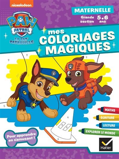 Mon coloriage magique Pat'patrouille gs - 5 ans