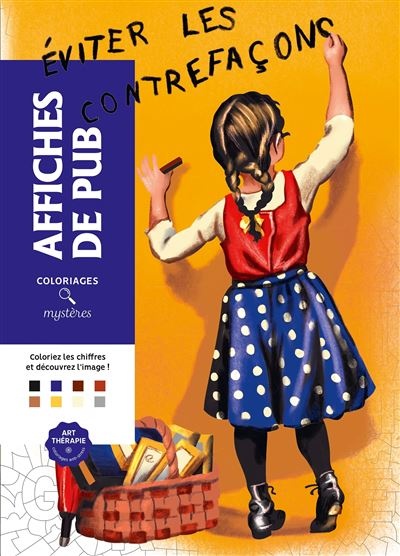 Coloriages mystères - affiches de pub