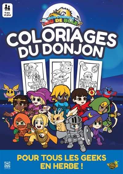 Les coloriages du donjon, mon premier jeu de rôle