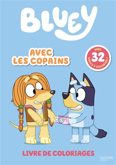 Bluey - avec les copains - livre de coloriages