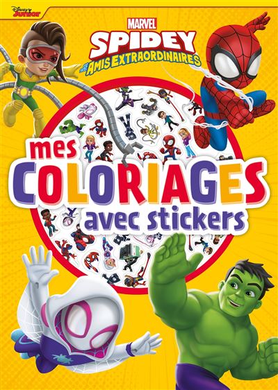 Spidey et ses amis extraordinaires - mes coloriages avec stickers - Marvel