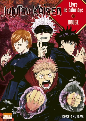 JUJUTSU KAISEN - LIVRE DE COLORIAGE ROUGE