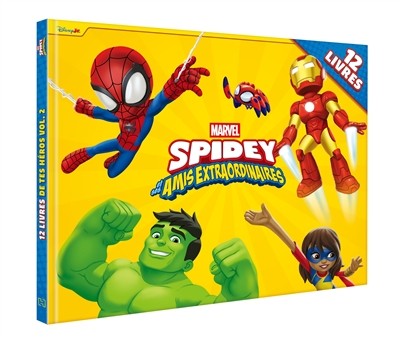 Marvel - Spidey et ses amis extraordinaires - Coffret - Les 12 livres de tes héros - Tome 2