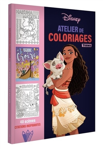 [9782017331315] Disney teens - atelier de coloriages - citations inspirantes