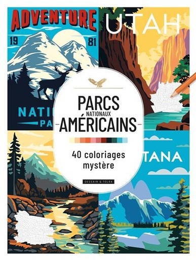 [9782295016423] Parcs nationaux américains - 40 coloriages mystère
