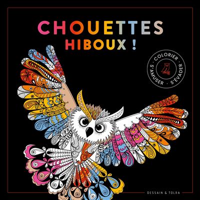 [9782295015617] Black coloriage chouettes hiboux