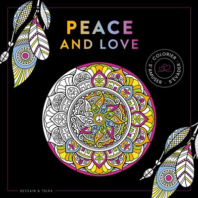 [9782295015624] Black coloriage peace and love