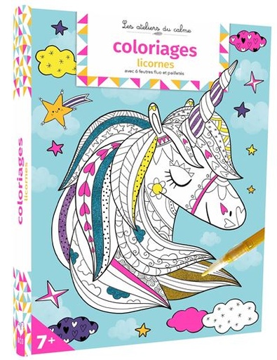 [9782017247067] Coloriages licornes - pochette avec feutres