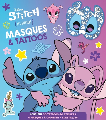 [9782017331421] Stich - Pochette Épaisse - Loisirs Créatifs - Masques et Tatouages Disney