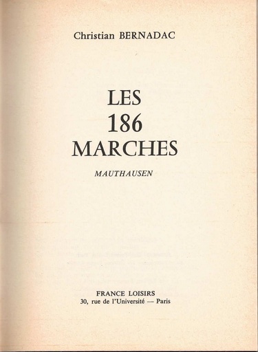 [9782266002165] Les 186 marches